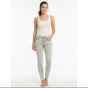 Rock & Republic Kashmiere Skinny Jeans Womens Size 4M Gray Denim Stretch Grunge